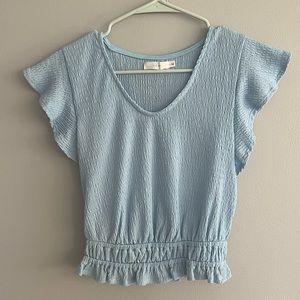 Blue short sleeve summer top